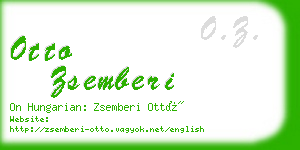 otto zsemberi business card